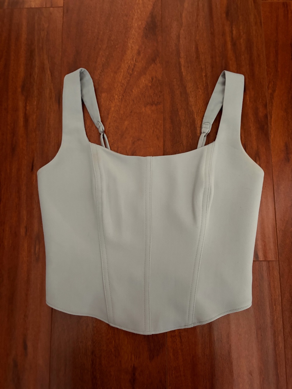 NEW Abercrombie & Fitch Sage Green Corset Tank Top Crop Top